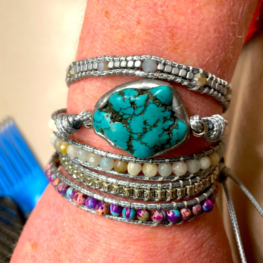 Wrap bracelet w turquoise